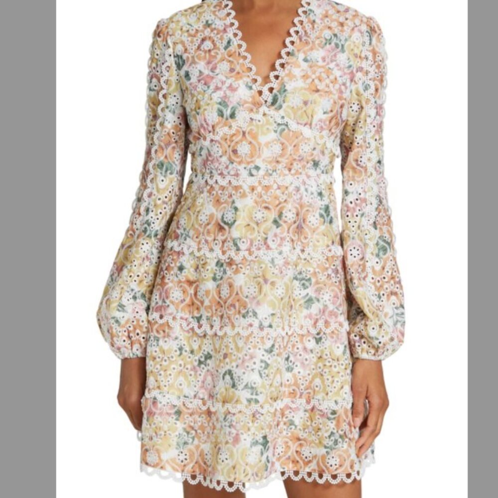 En Saison Floral Eyelet Minidress